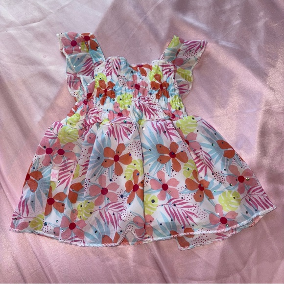 Floral Ruffle Baby Dress - Picture 2 of 3